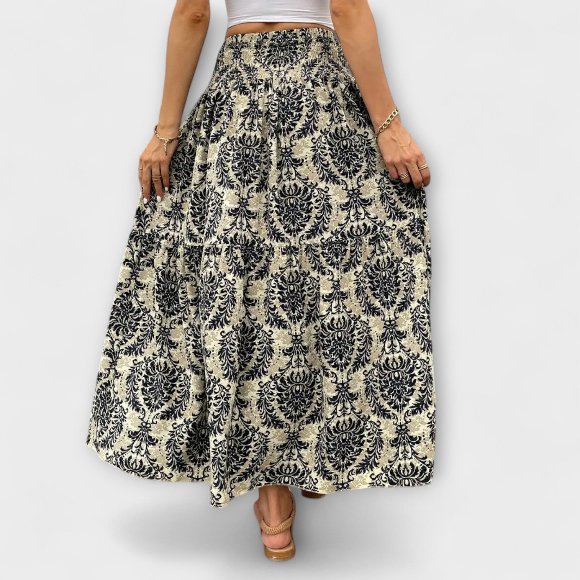 Amara™ | Flowing Skirt with Pattern