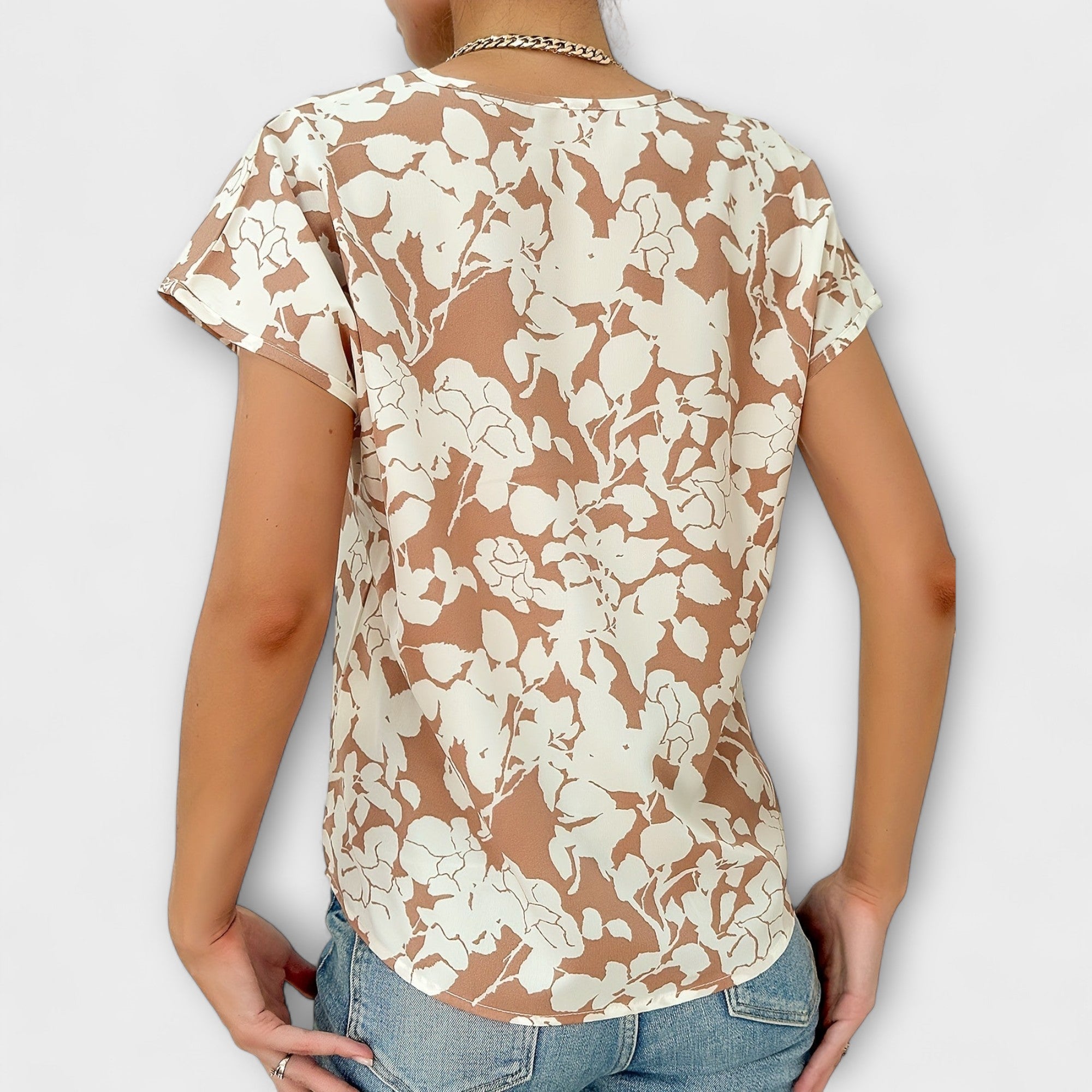 Amara™ | V-Neck Floral Blouse