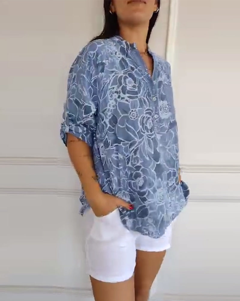 Amara™ | Blus med blommönster