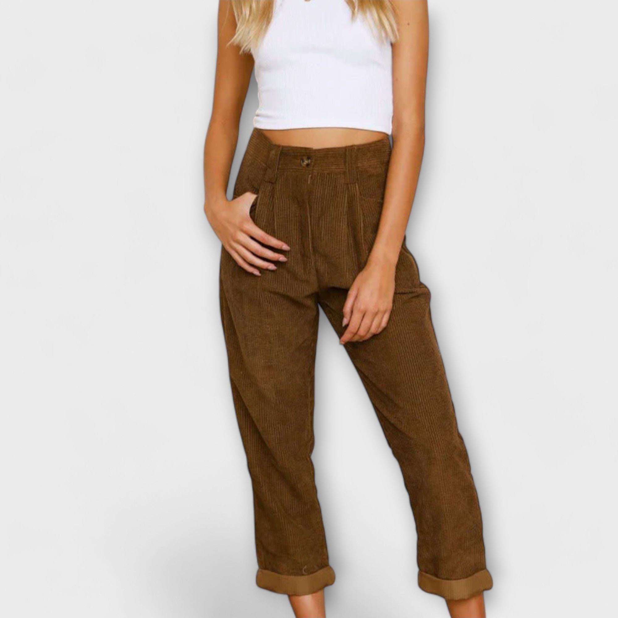 Amara™ | Loose Corduroy Trousers