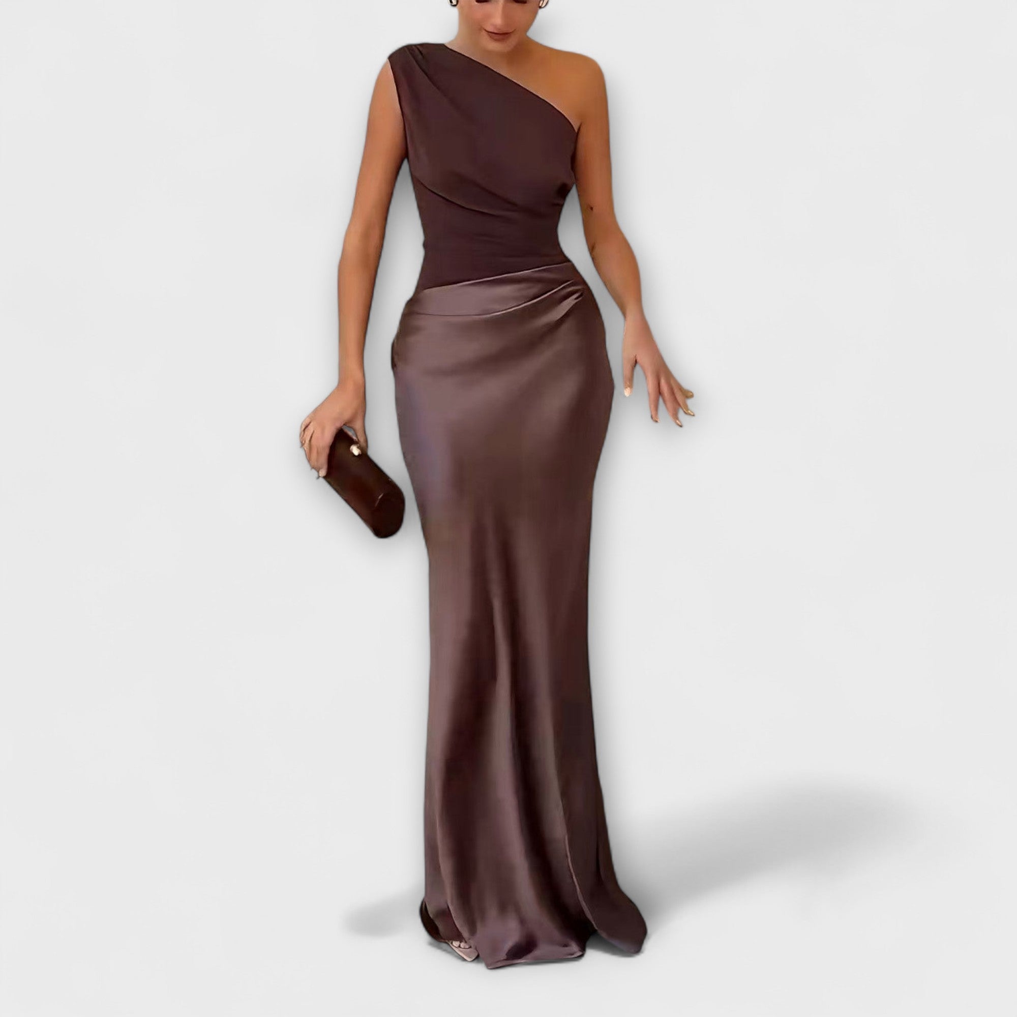 Amara™ | Elegant One-Shoulder Pleated Maxi Dress
