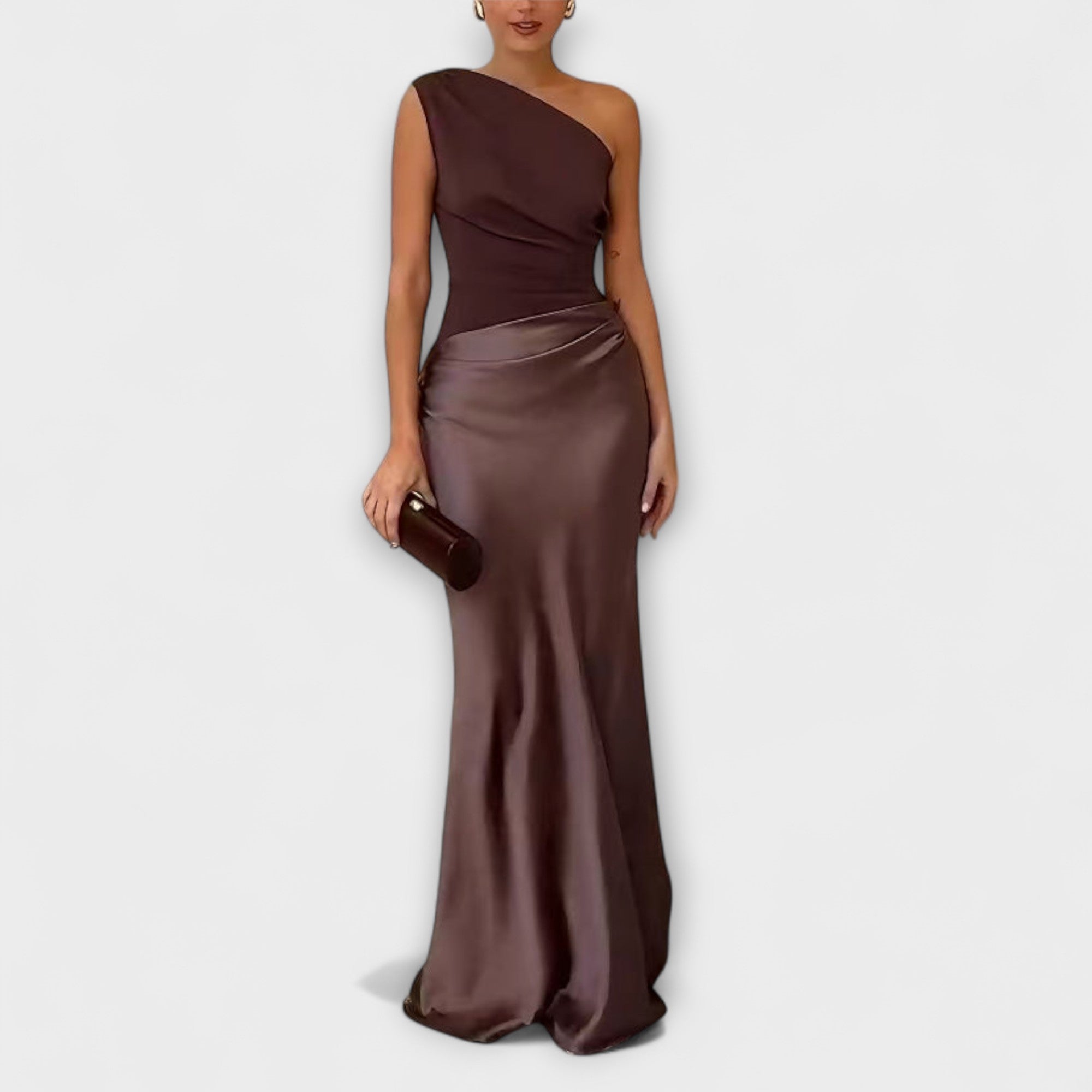 Amara™ | Elegant One-Shoulder Pleated Maxi Dress