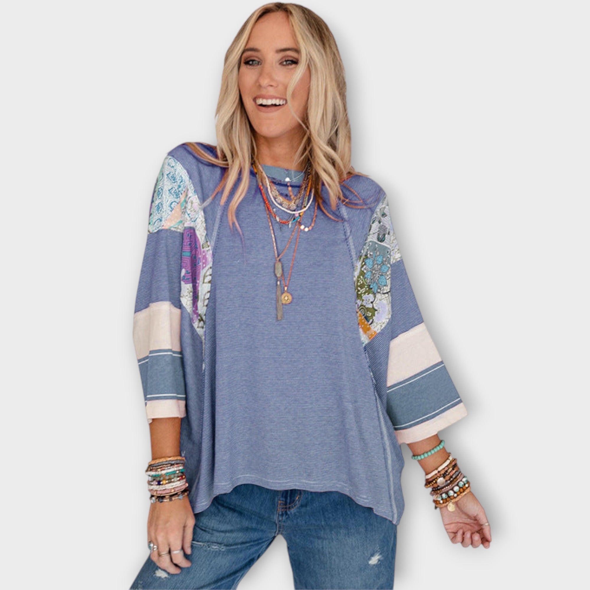 Amara™ | Floral Patchwork Blouse