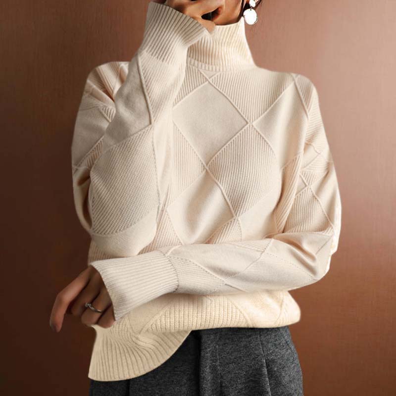 Amara™ | Structured knit jumper with a high neck