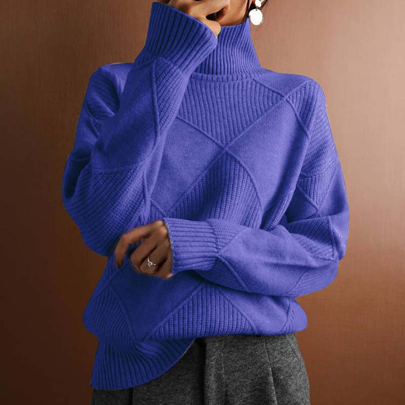 Amara™ | Structured knit jumper with a high neck