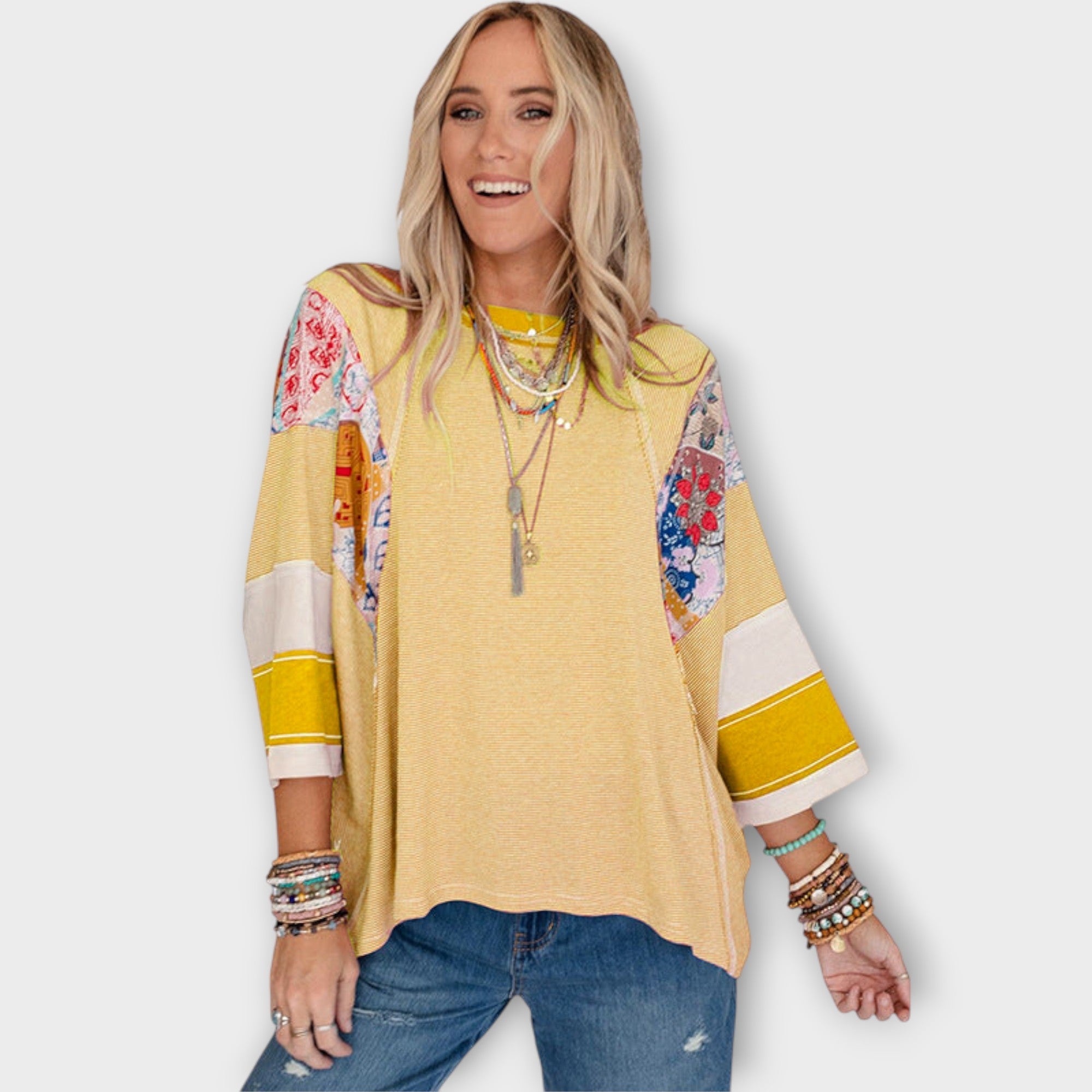 Amara™ | Floral Patchwork Blouse