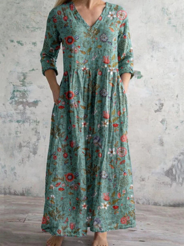 Amara™ | Maxi dress with vintage floral print