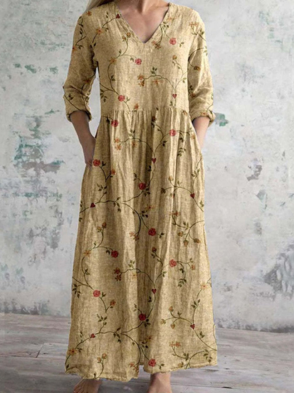 Amara™ | Maxi dress with vintage floral print