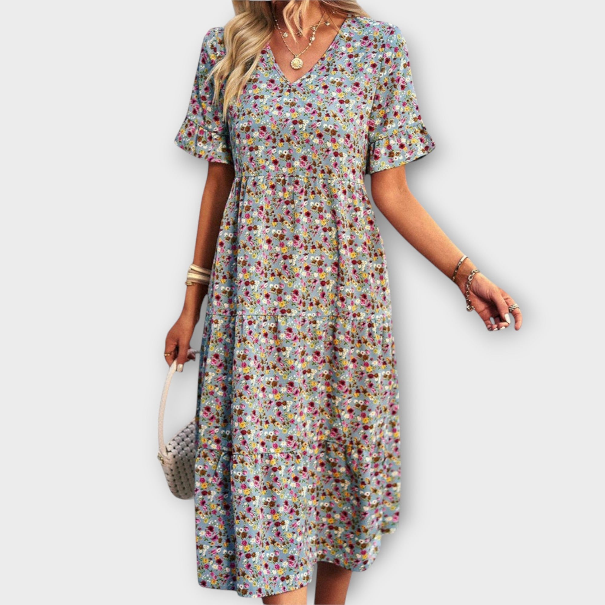 Amara™ | Floral Midi Dress