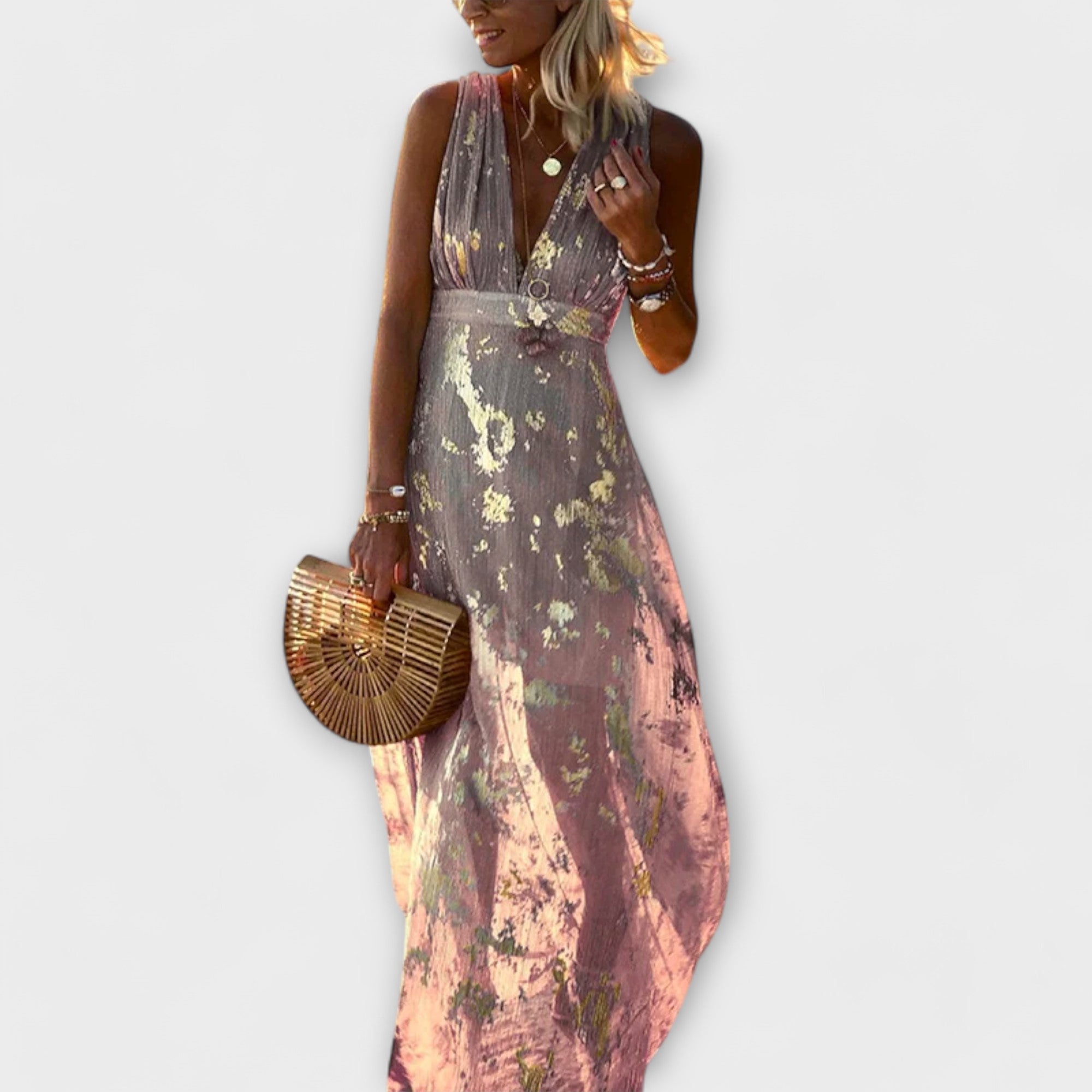 Amara™ | V-Neck Sequin Dress