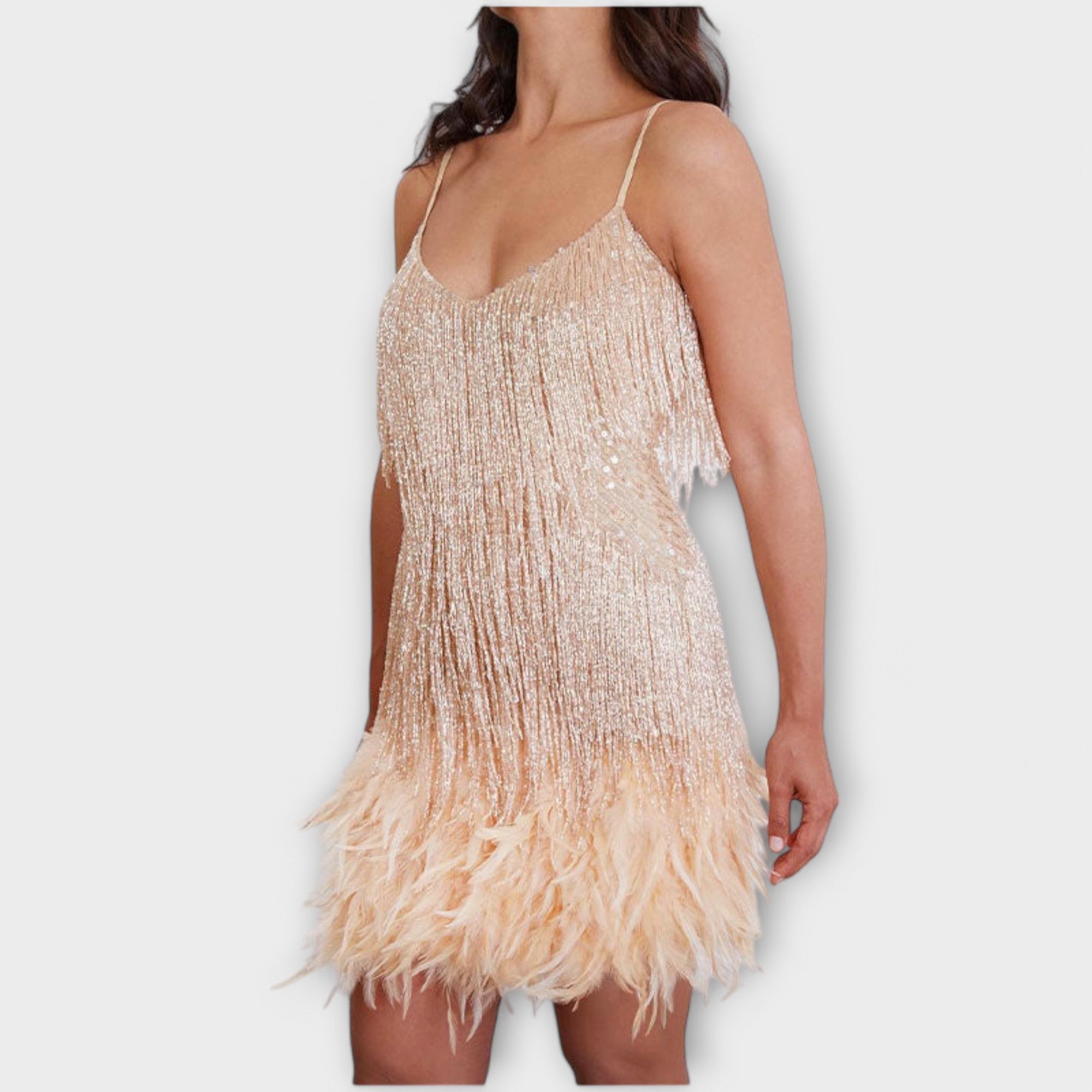 Amara™ | Sequin Feather Dress