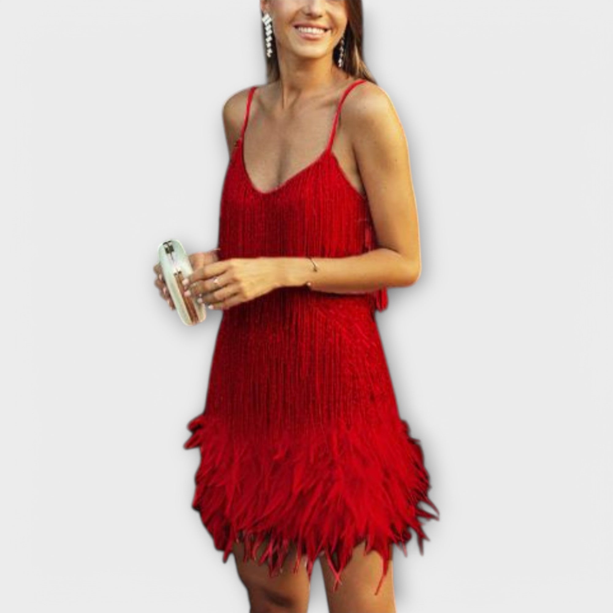 Amara™ | Sequin Feather Dress