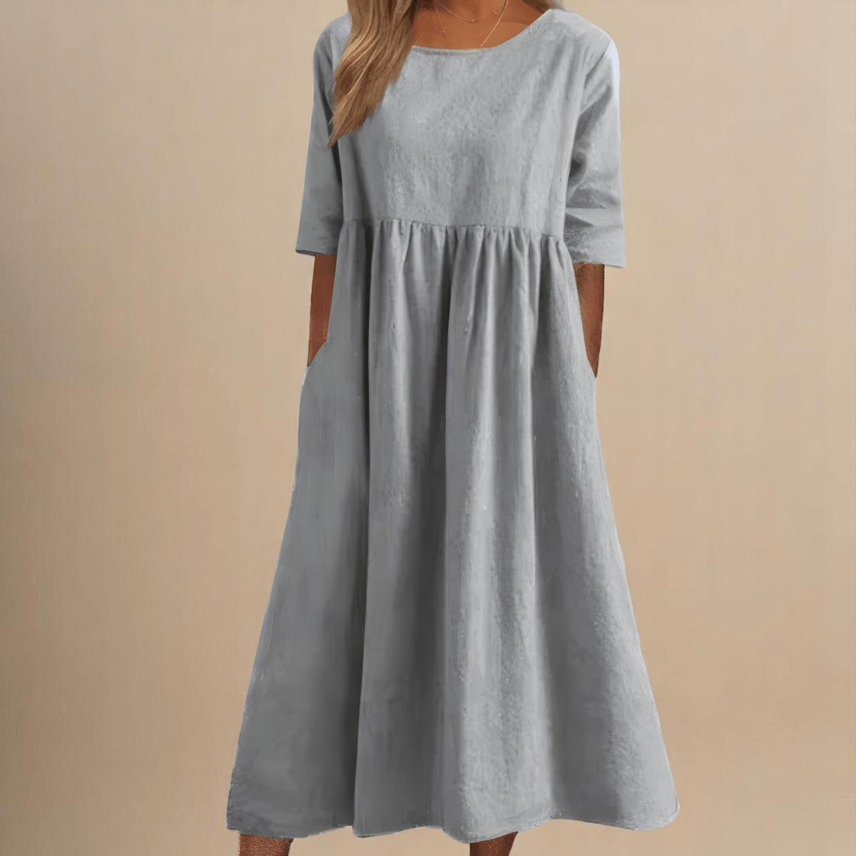 Amara™ | Soft Cotton Pocket Dress