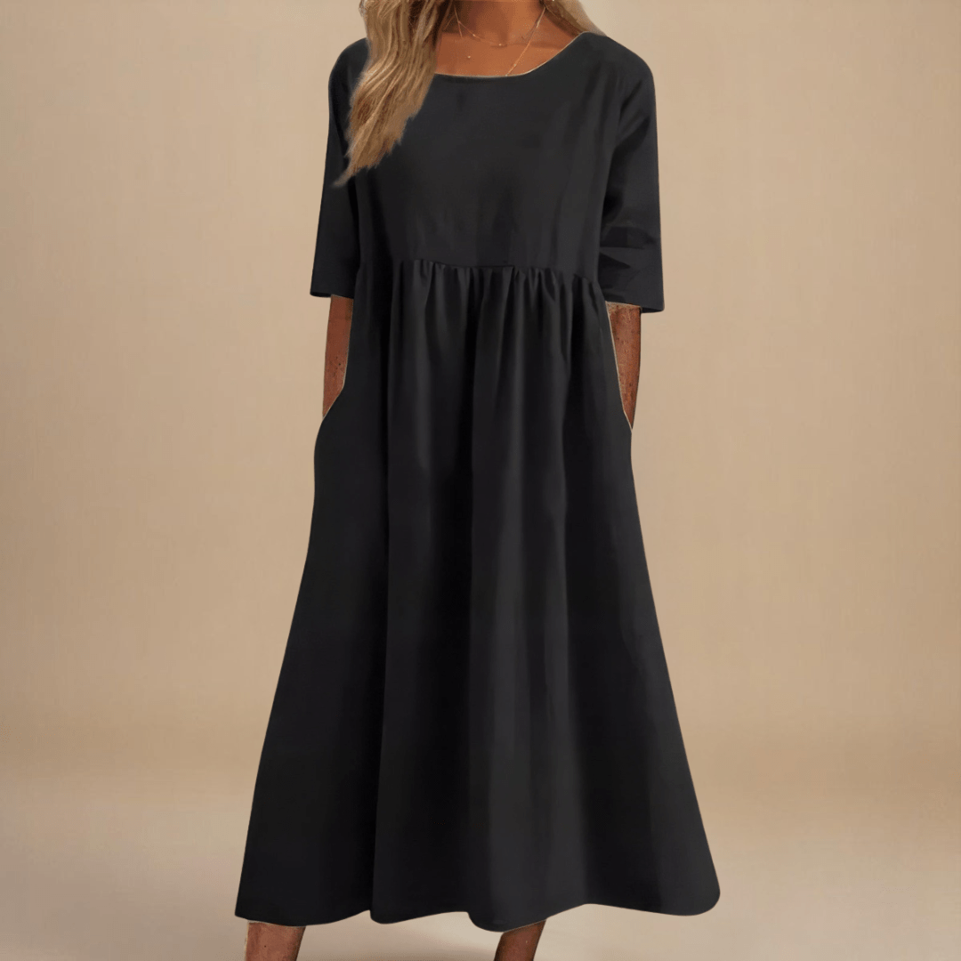 Amara™ | Soft Cotton Pocket Dress