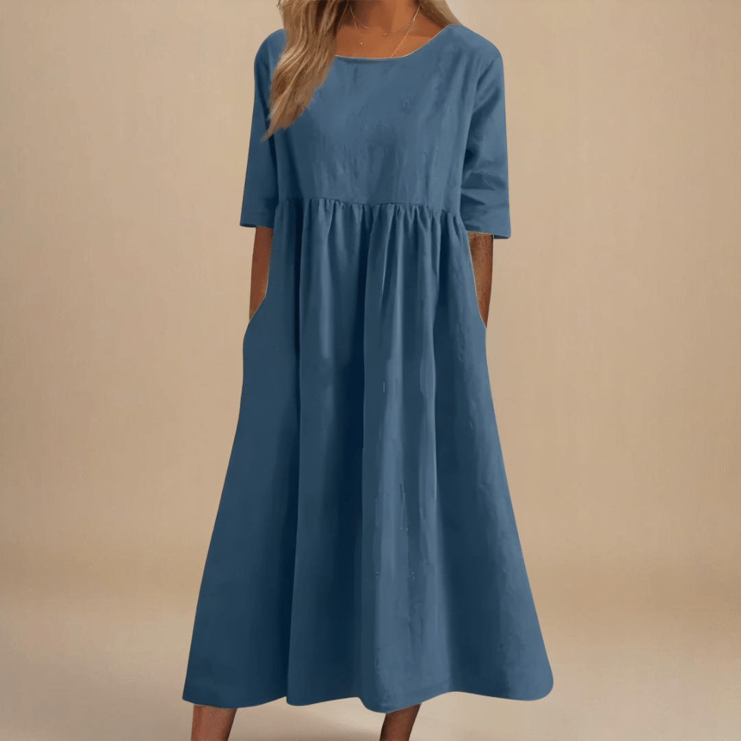 Amara™ | Soft Cotton Pocket Dress