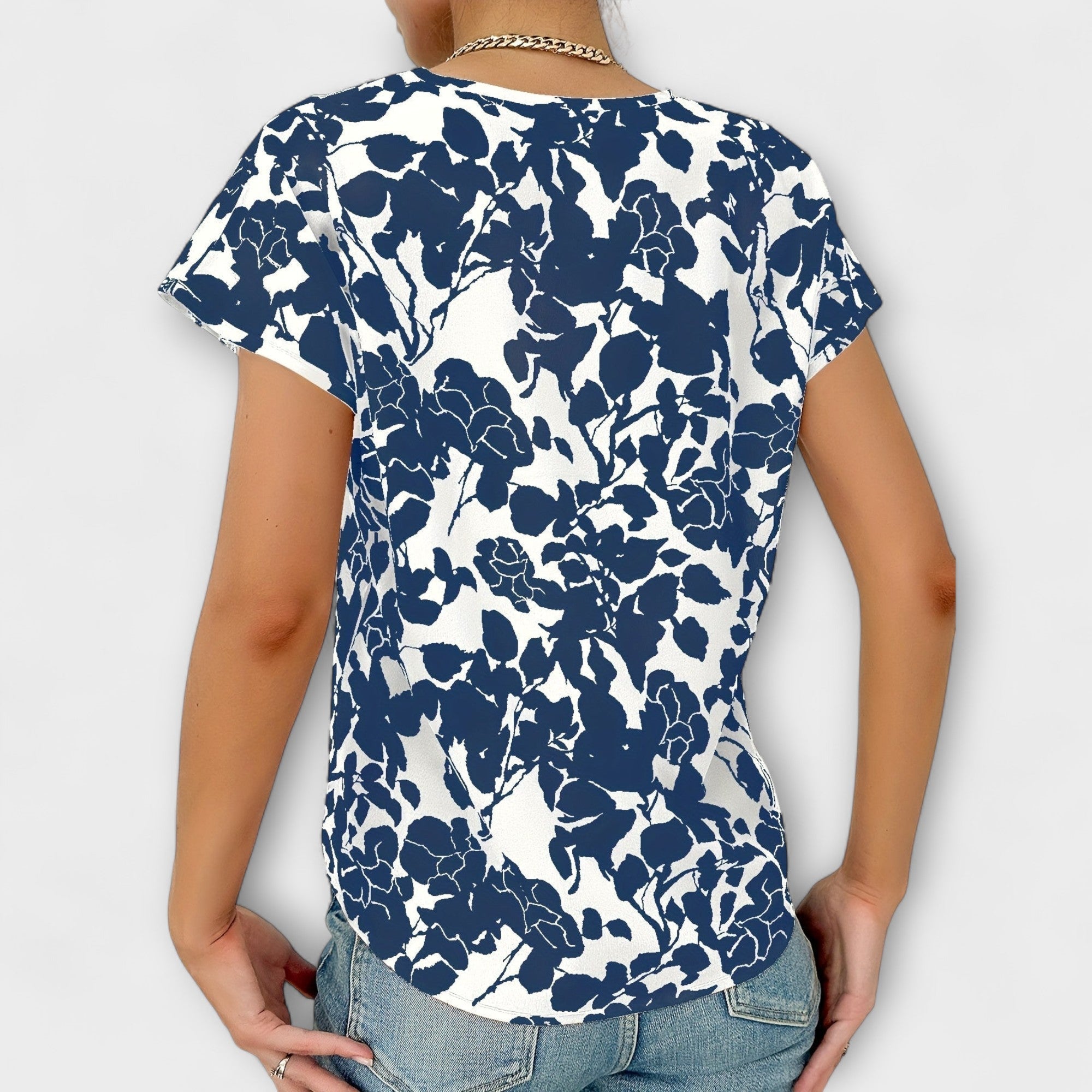 Amara™ | V-Neck Floral Blouse