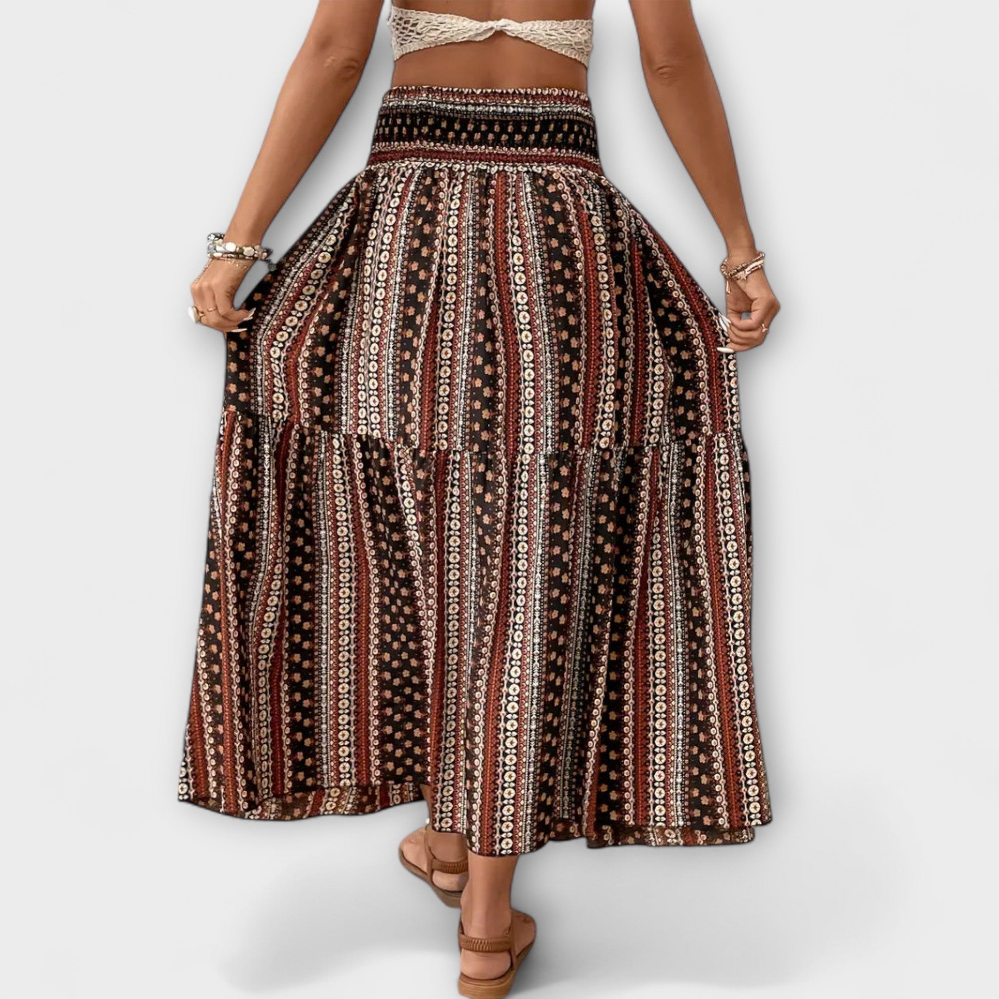 Amara™ | Flowing Skirt with Pattern