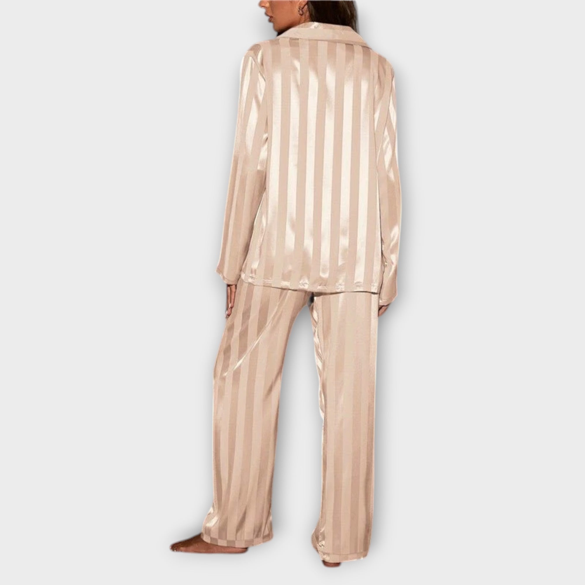 Amara™ | Striped Satin Pyjama Set