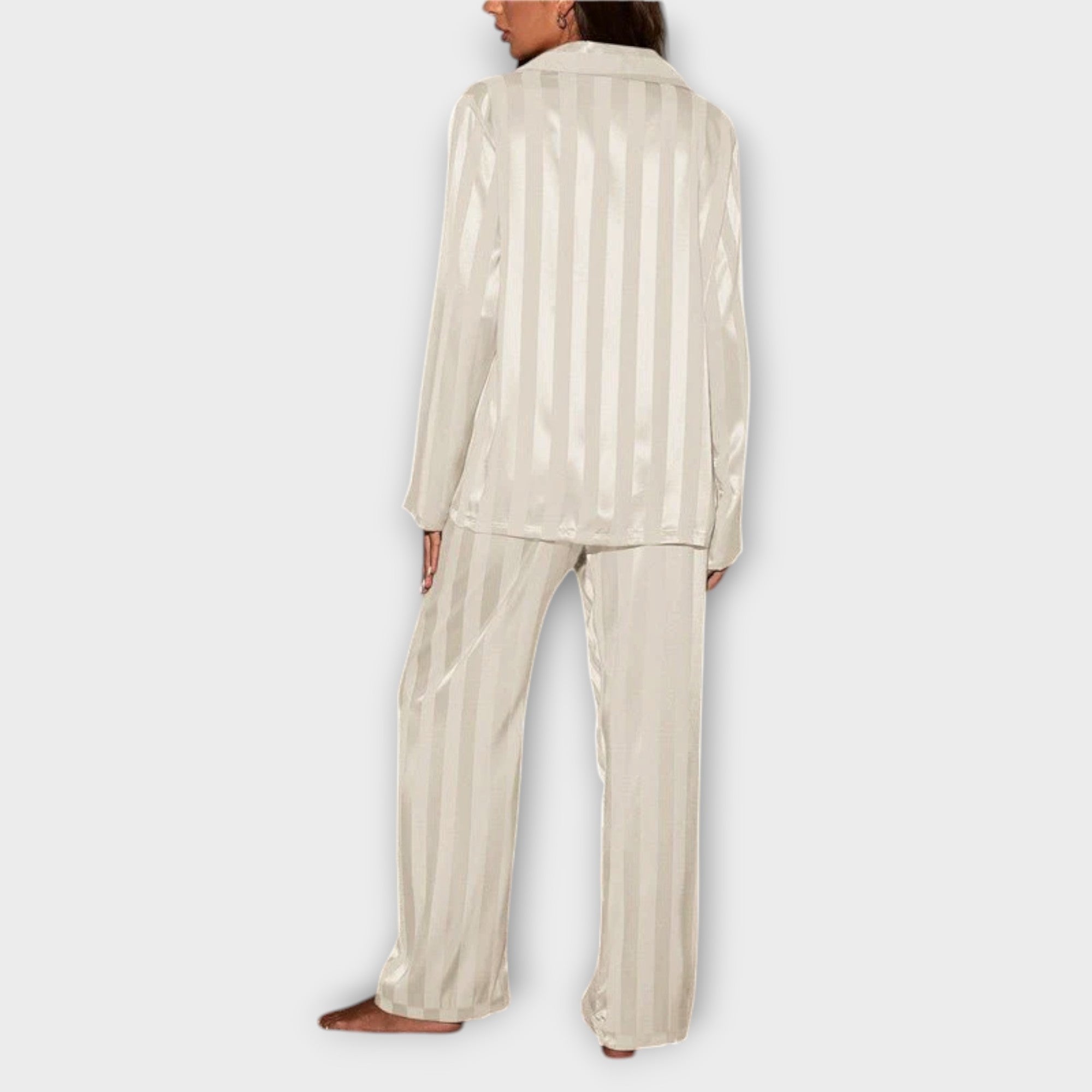 Amara™ | Striped Satin Pyjama Set