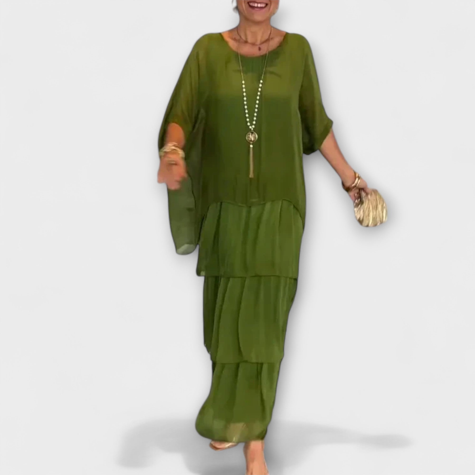 Amara™ | Elegant Chiffon Dress