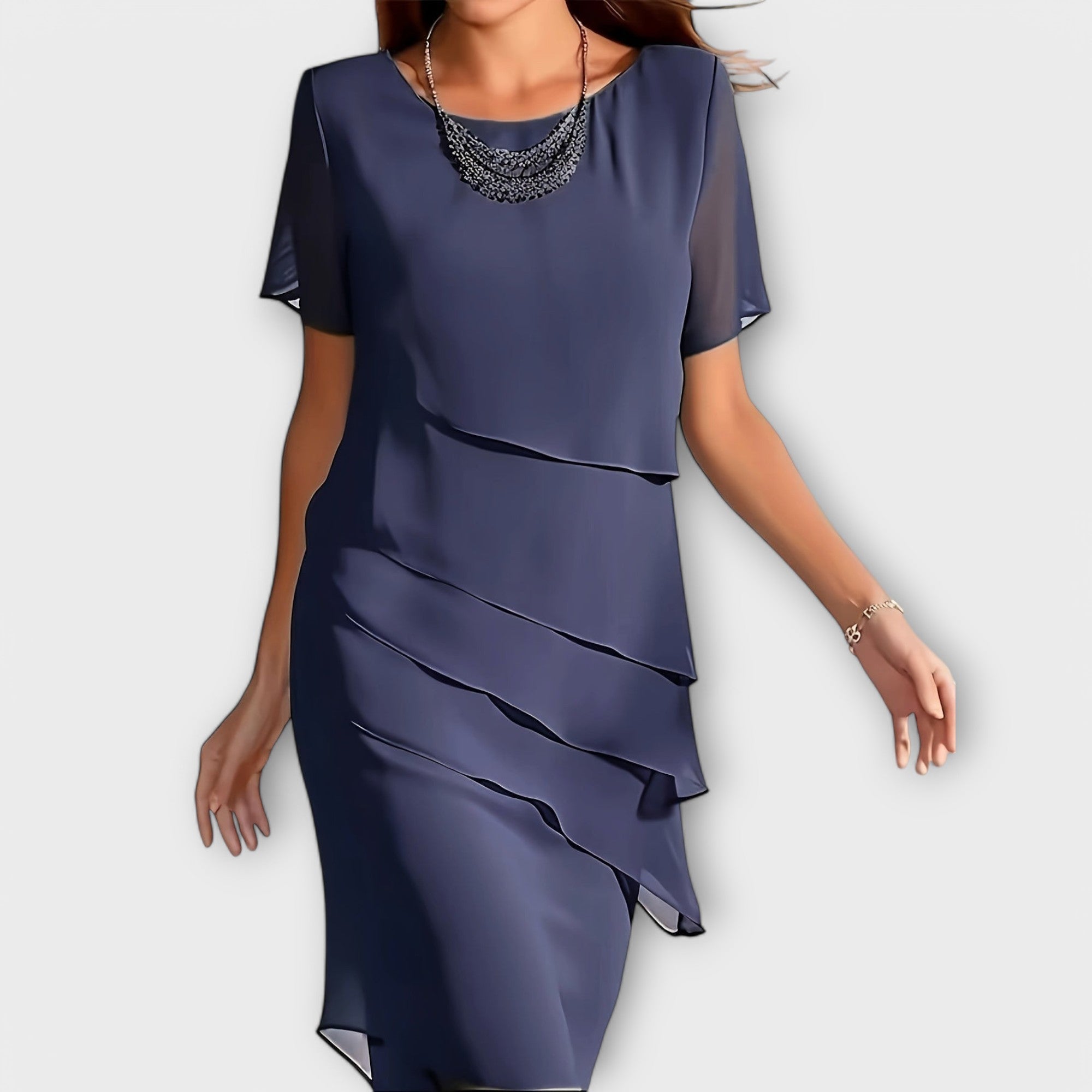 Amara™ | Layered Chiffon Dress
