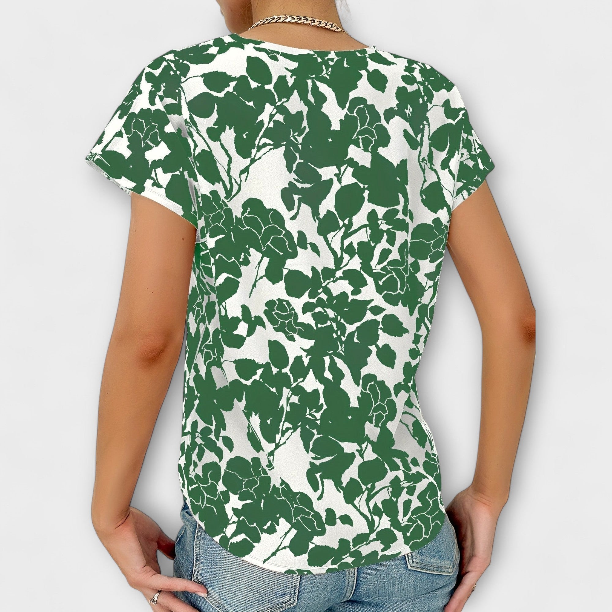 Amara™ | V-Neck Floral Blouse
