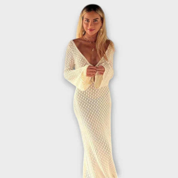 Amara™ | Transparent V-Neck Dress