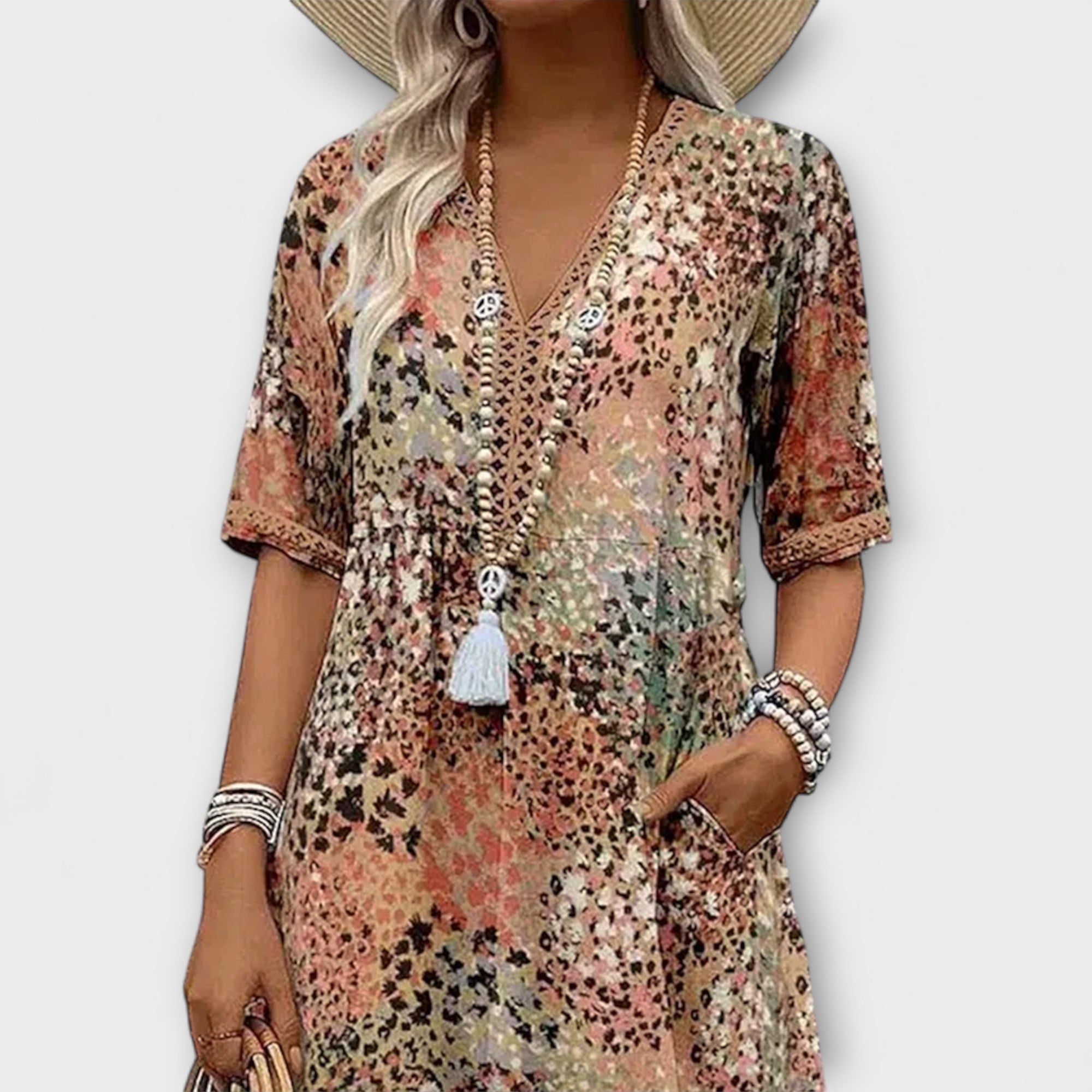 Amara™ | Relaxed Printed Midi Dress