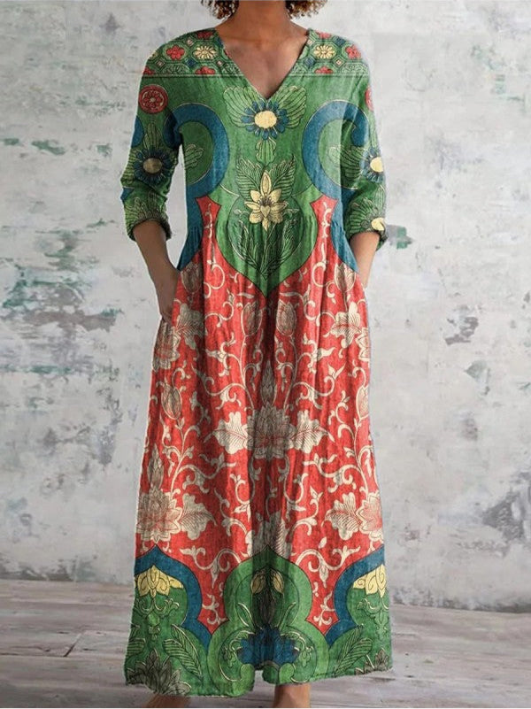 Amara™ | Maxi dress with vintage floral print
