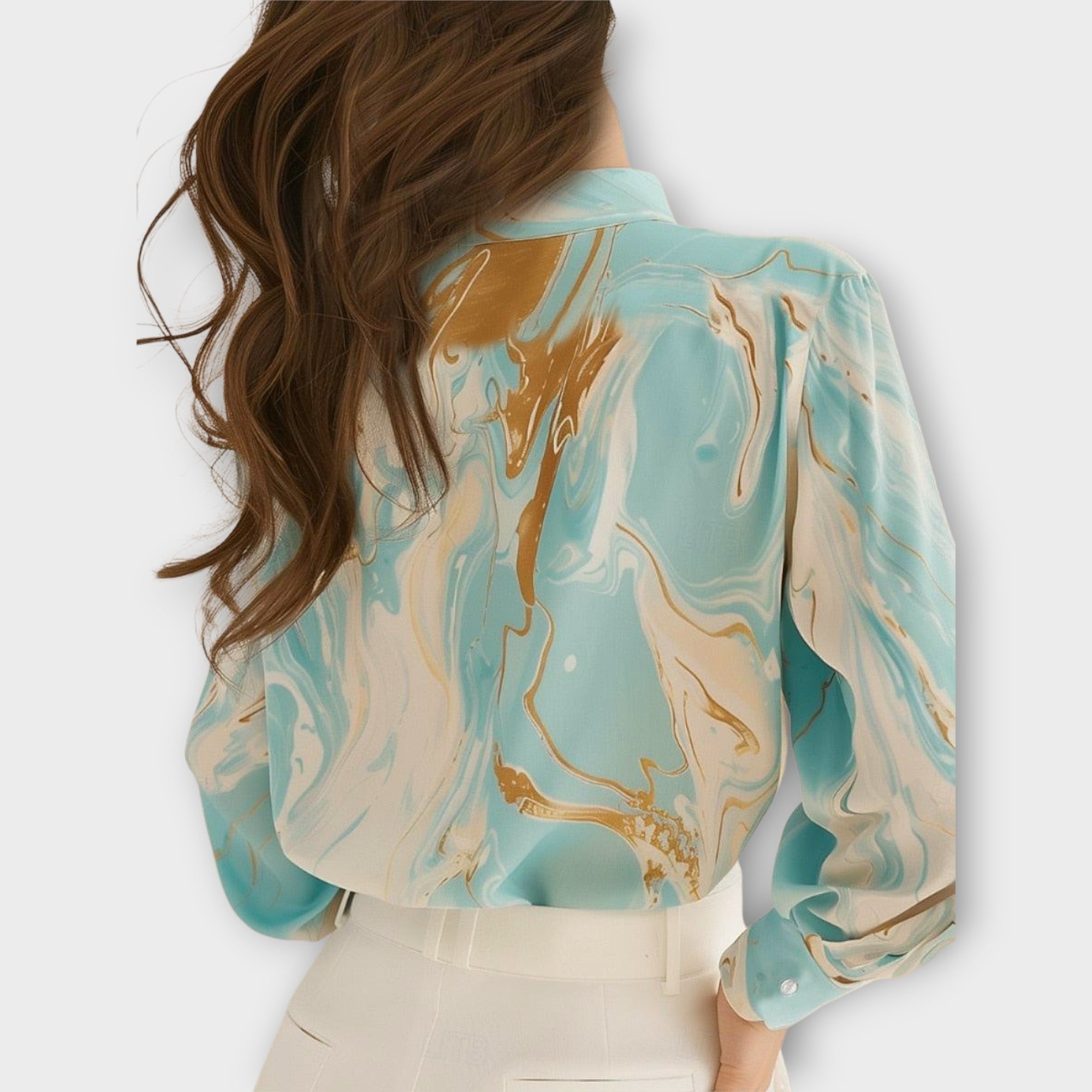 Amara™ | Marble Print Blouse