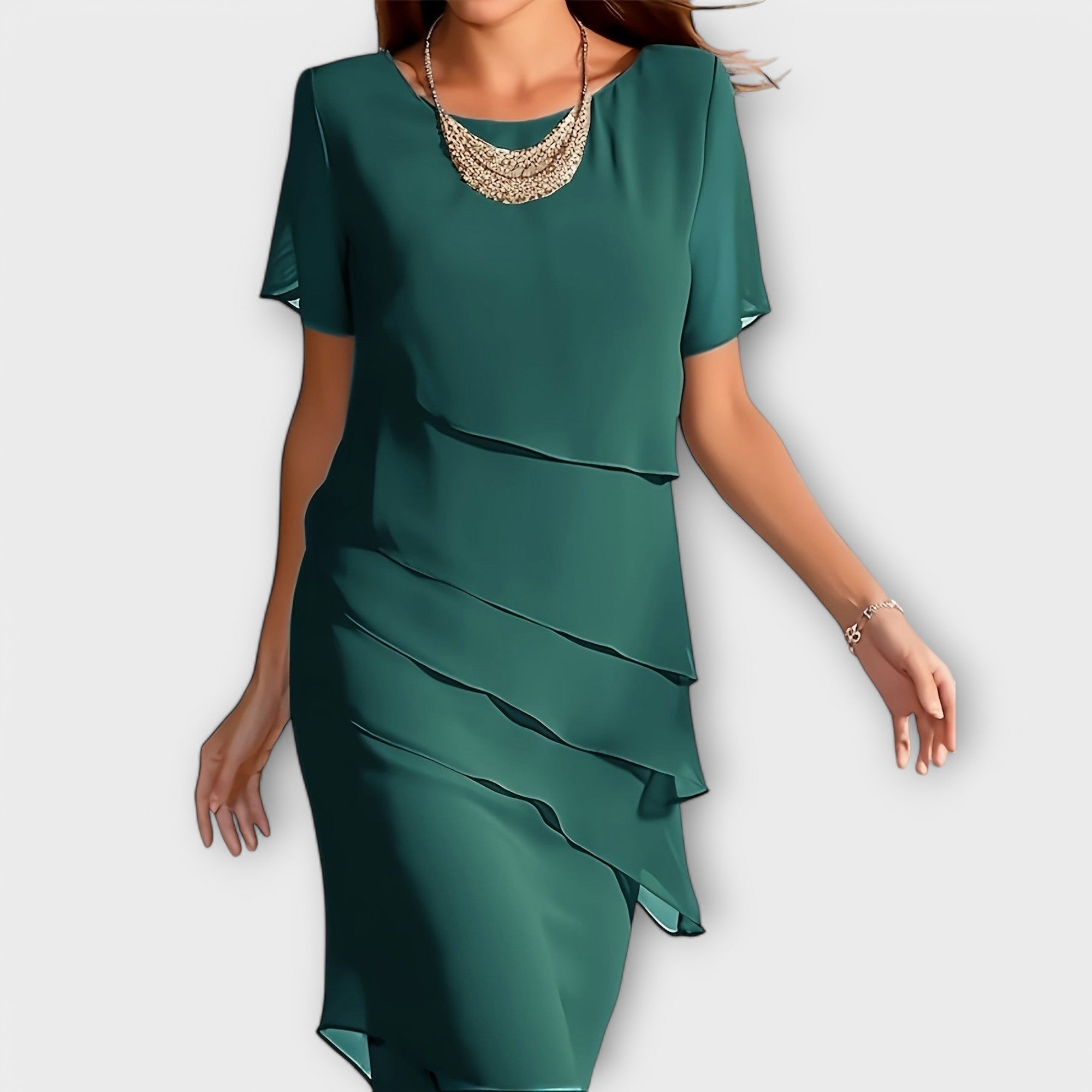 Amara™ | Layered Chiffon Dress