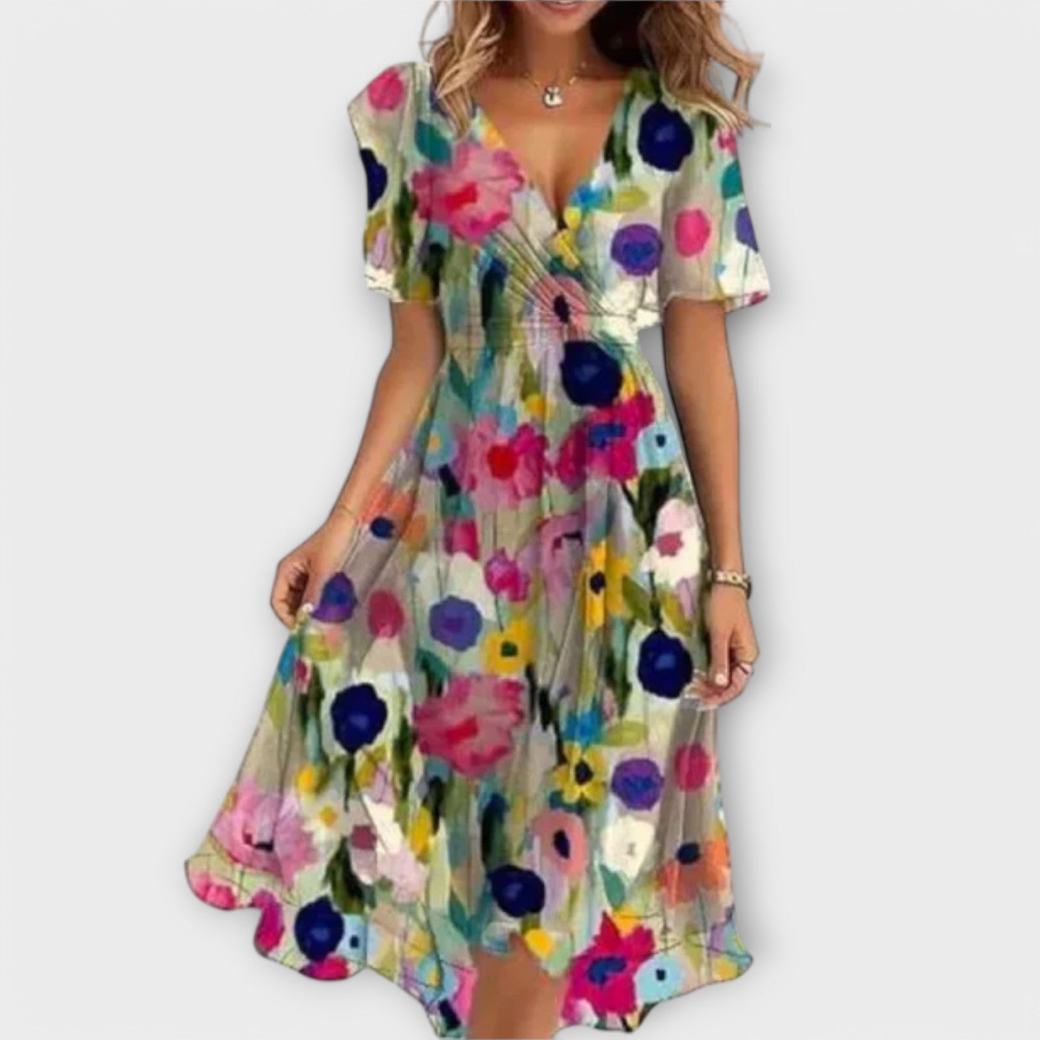 Amara™ | Women's Dress with V-Neck