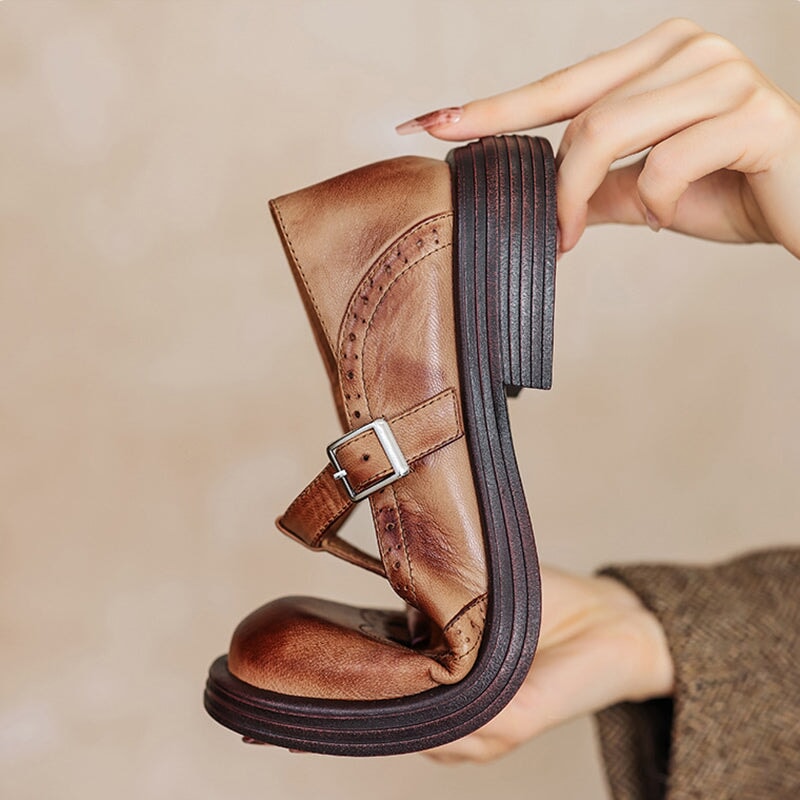 Amara™ | Eleganta Mary Janes i läder