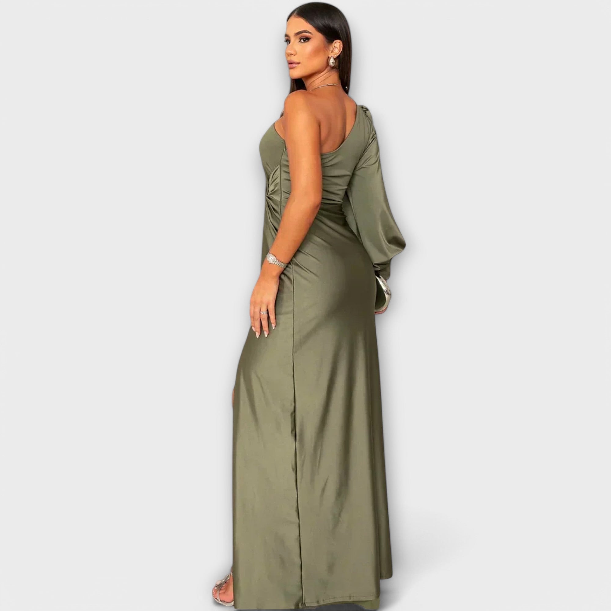 Amara™ | One-Shoulder Satin Gown