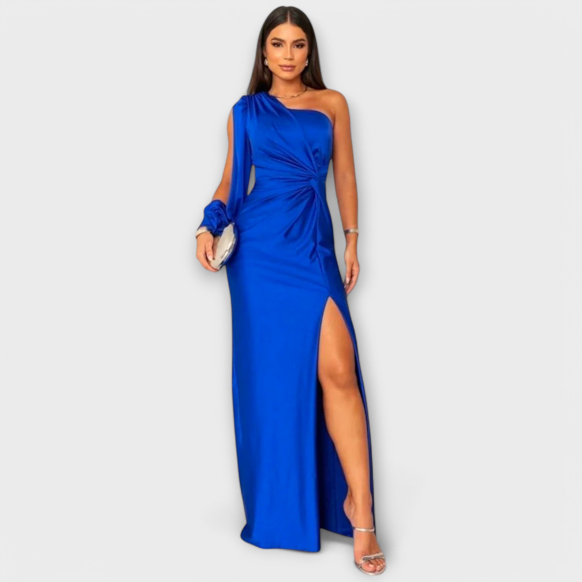 Amara™ | One-Shoulder Satin Gown