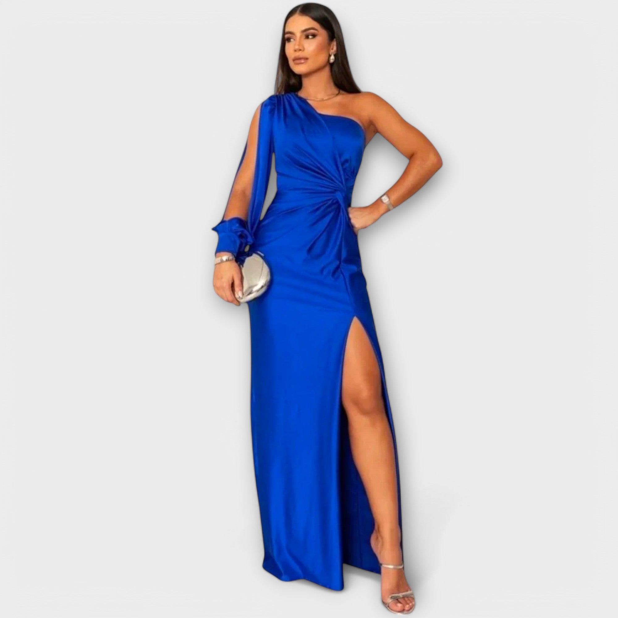 Amara™ | One-Shoulder Satin Gown